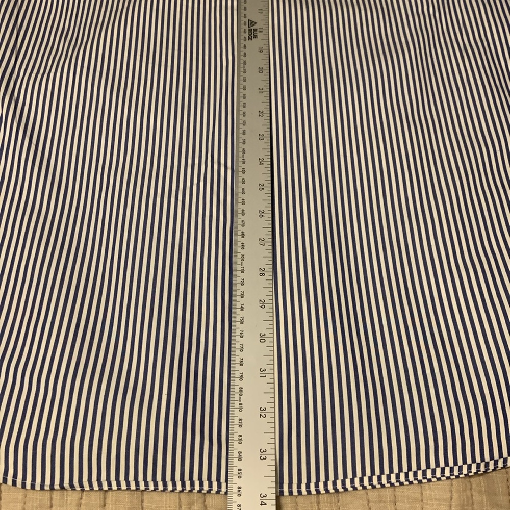MICHAEL Michael Kors blue and white pinstripes shirt. - Picture 9 of 12
